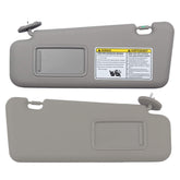 Left Driver & Right Passenger Side Sun Visor with Light Compatible with Toyota Highlander 2008-2013 74320-48500-B0 74320-0E050-B0 (Gray)